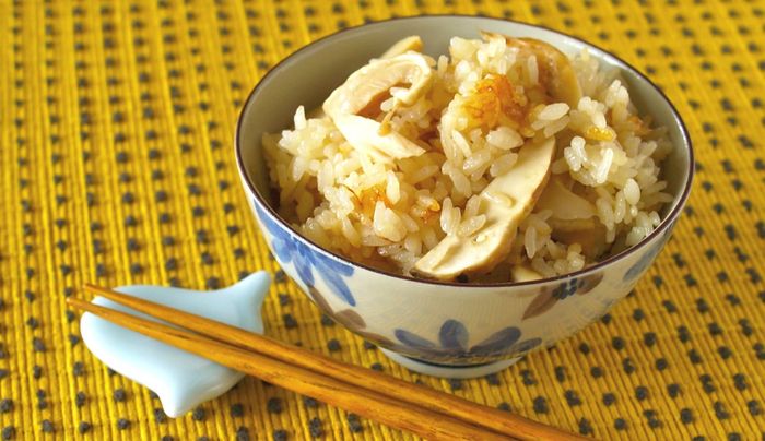 Serve the Matsutake Gohan.