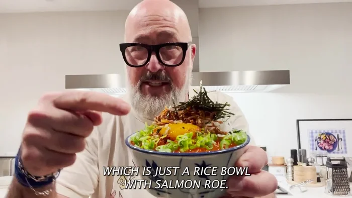 Garnish with crispy shallots.