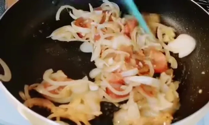 Add the tomato and sauté until softened.