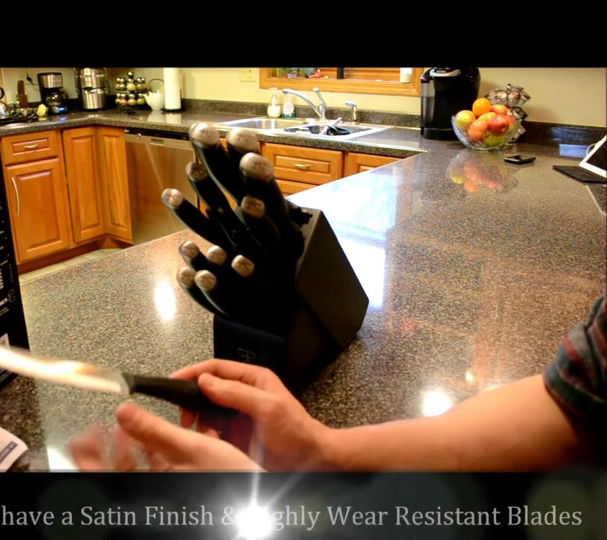 Complete knife set in a block