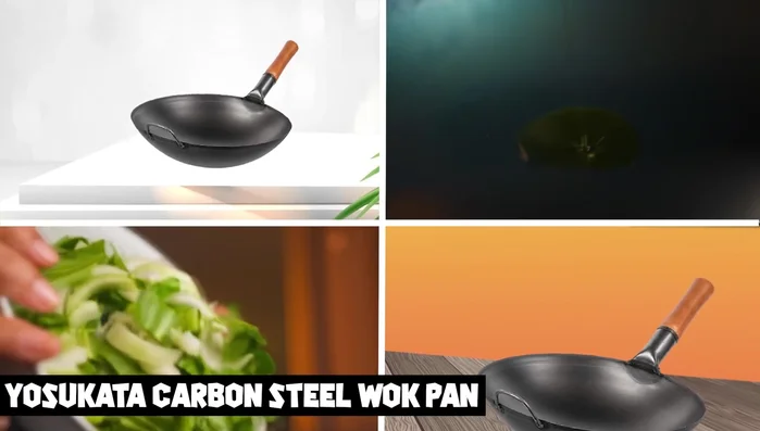 Yasukata carbon steel wok pan