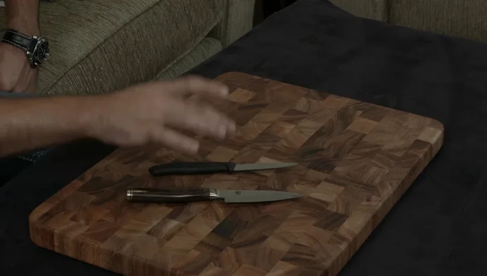 Shun Premier and Victorinox knives comparison