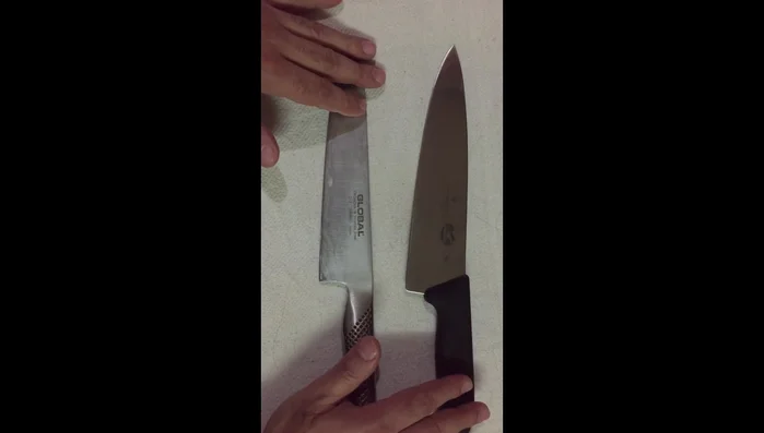Victorinox and Global knives comparison