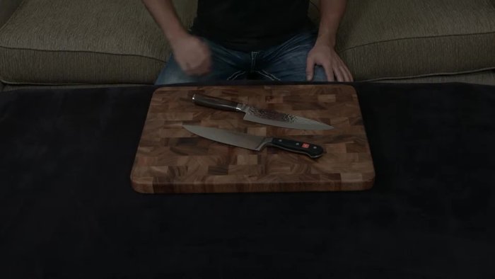 Shun Premier and Wüsthof Classic knives