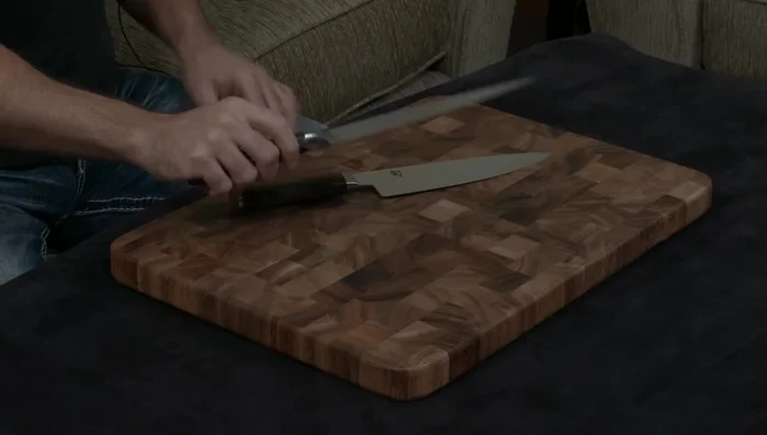 Shun Premier and Wüsthof Classic knives
