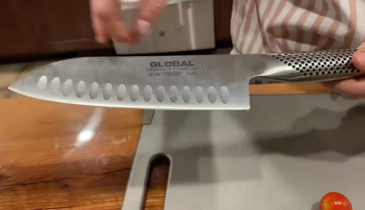 Global 8-inch chef's knife, stainless steel