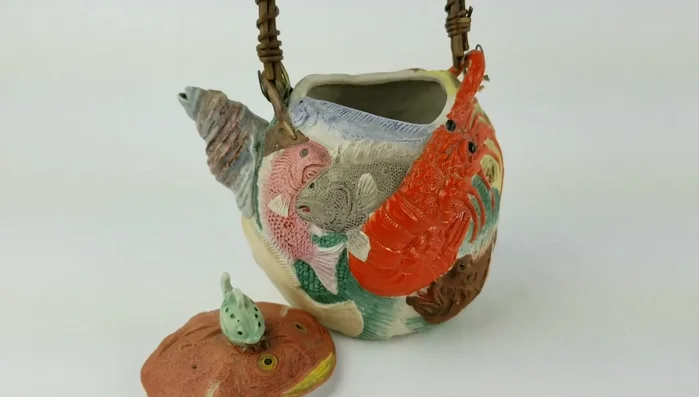 Rare Banko teapot, fish design