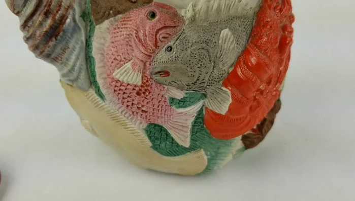 Hand-painted Banko pottery fish