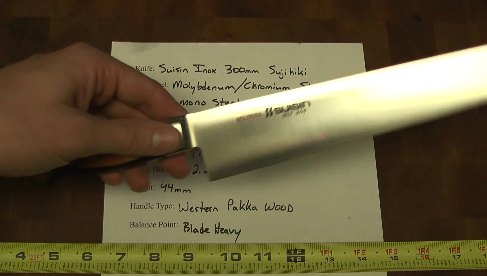 Suisin Inox 300mm Sujihiki knife