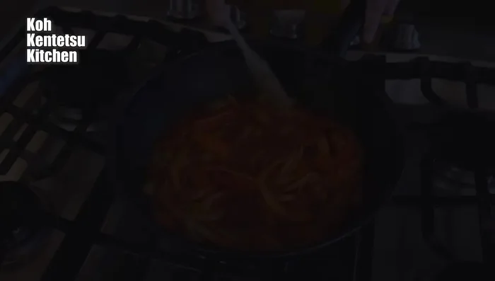 Simmer until the sauce thickens and flavors blend. Add potato starch and water for a thicker consistency if desired. [332.6]