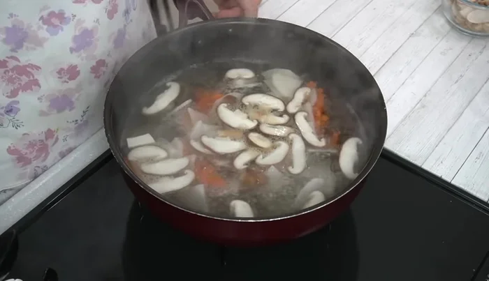 Simmer for about 6 minutes, then reduce heat to low-medium.