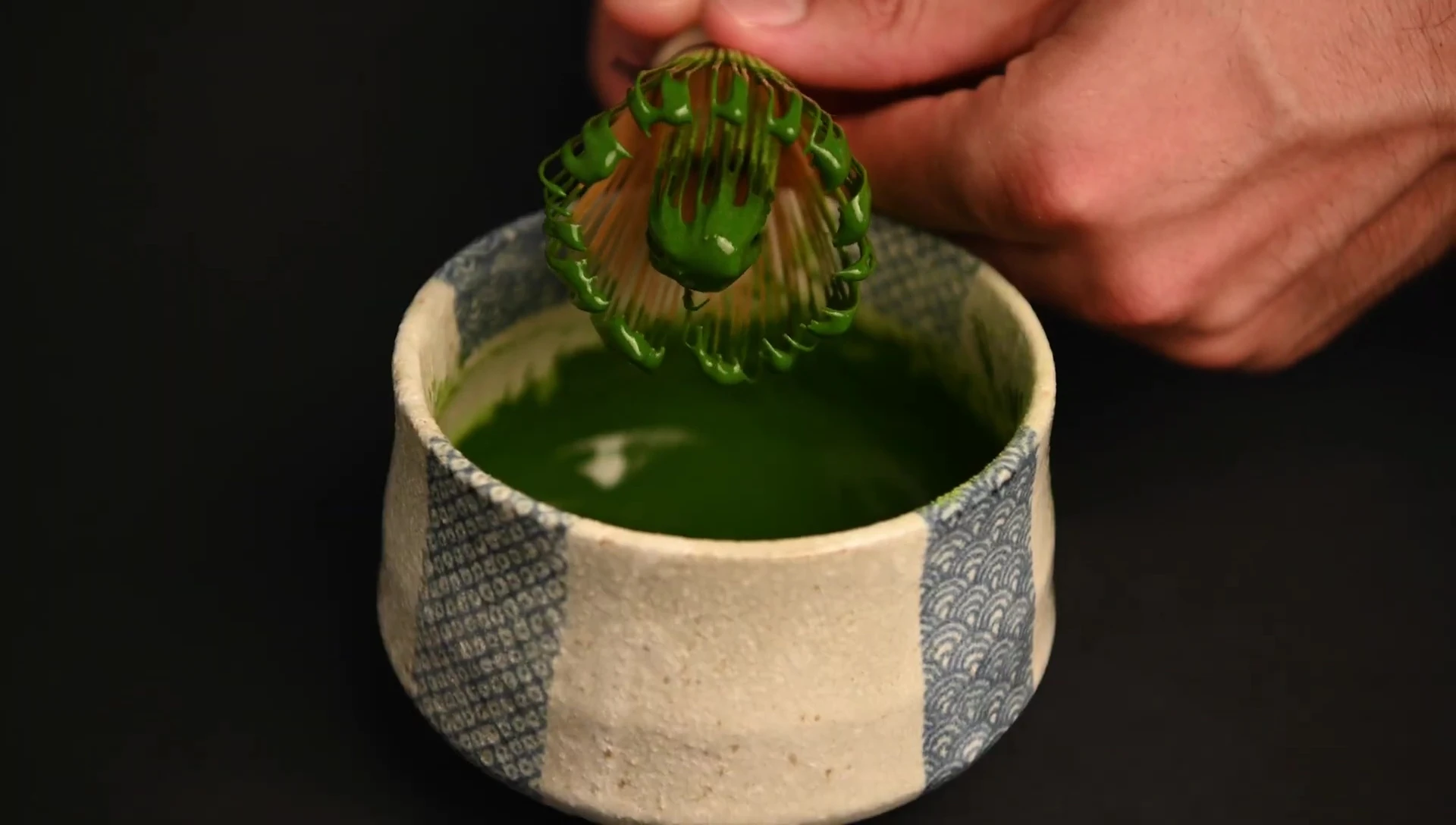 Matcha whisk and bowl, cleaning instructions