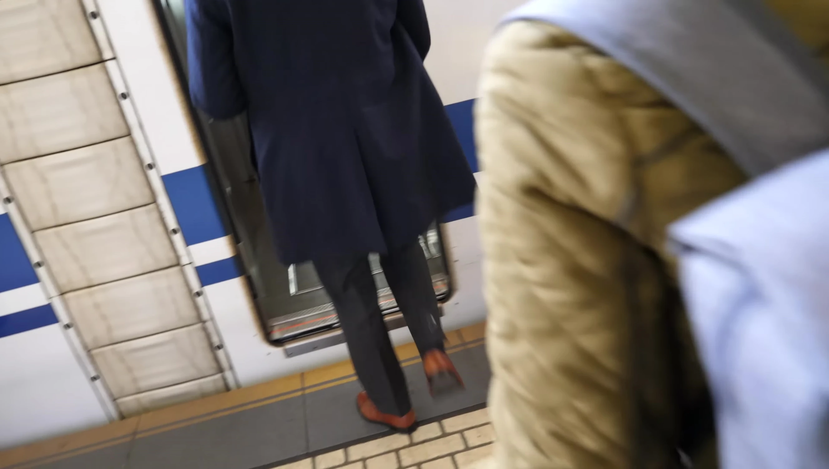 Inside the Shinkansen with comfortable legroom.