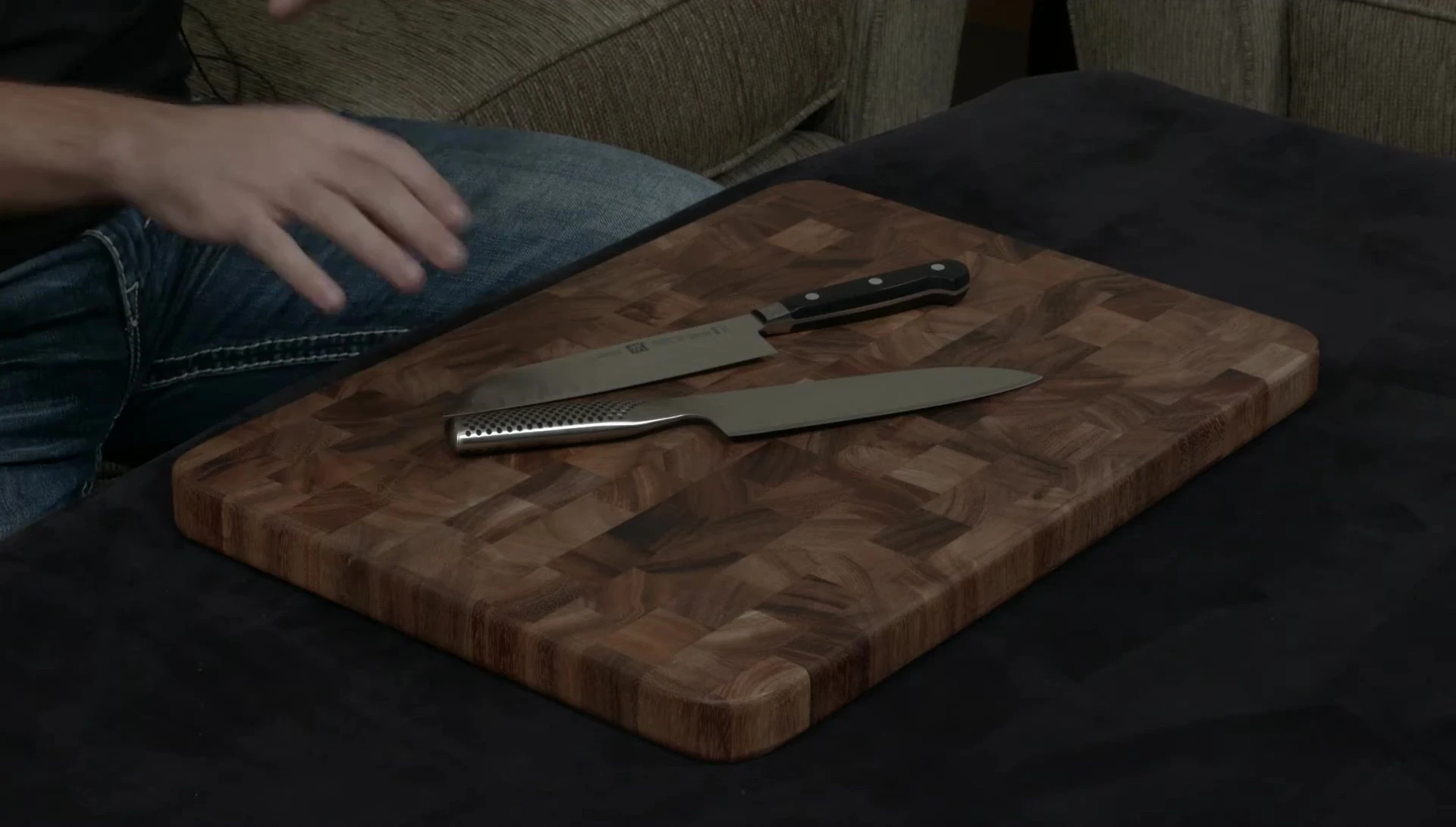 Zwilling and Global Santoku knives