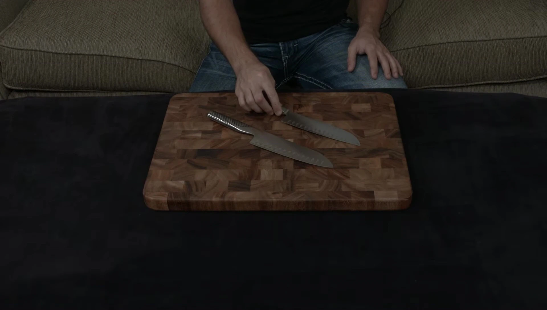 Zwilling and Global Santoku knives