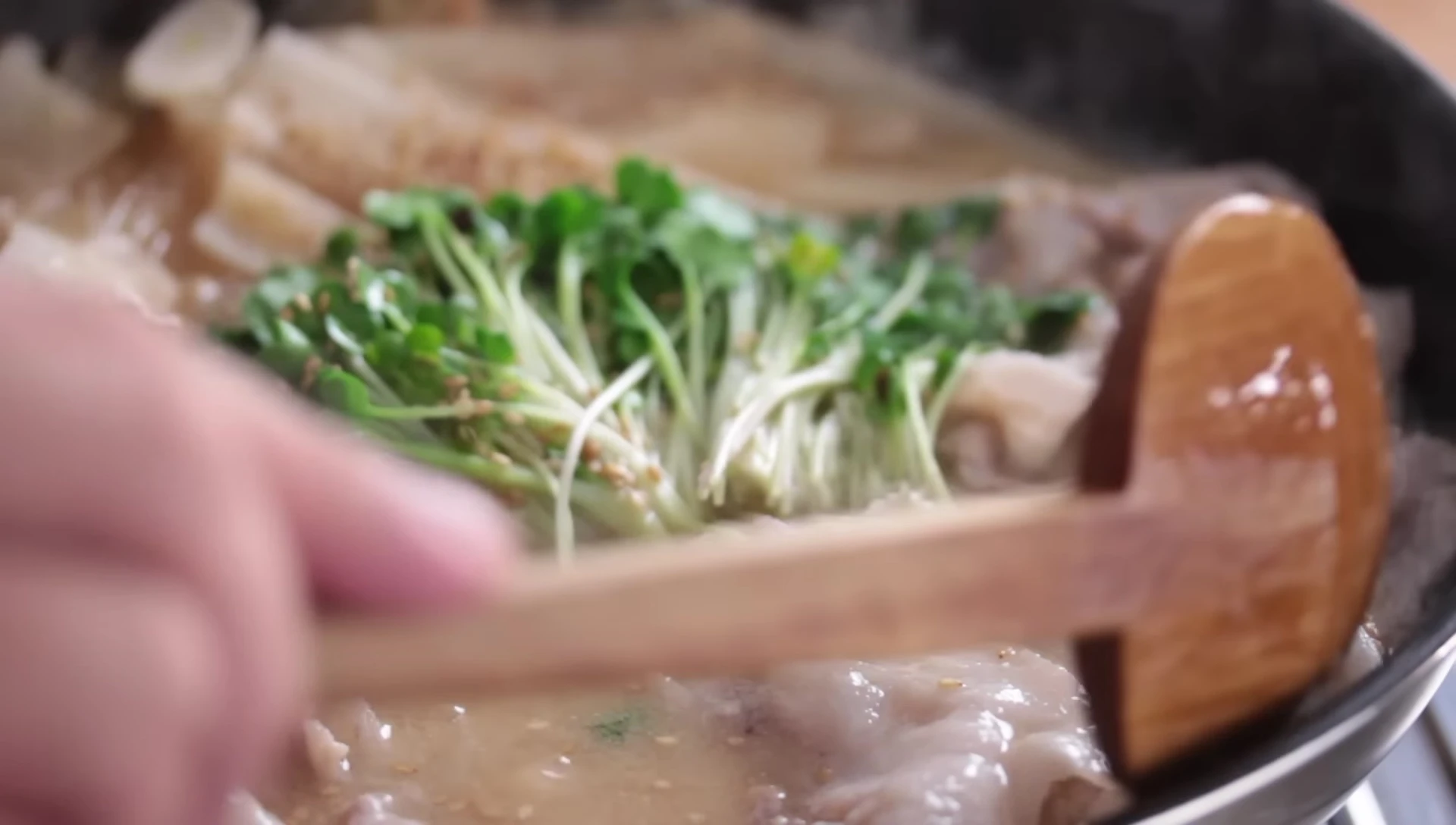 Quick Miso Butter Hot Pot with Radish & Pork Belly