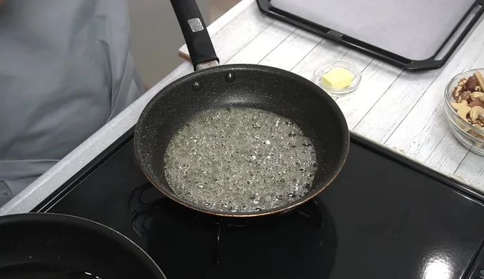 When the color is even, reduce heat to low, and stir occasionally until a nice caramel color is achieved. Be careful not to burn it.