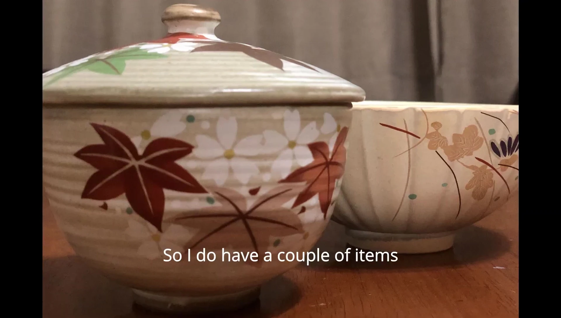 The narrator's purchases from the gift shop.