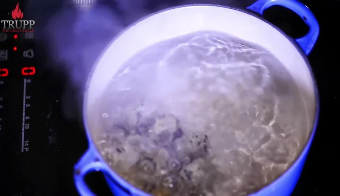 Reduce heat to a simmer (almost poaching). Overheating makes egg whites chewy.