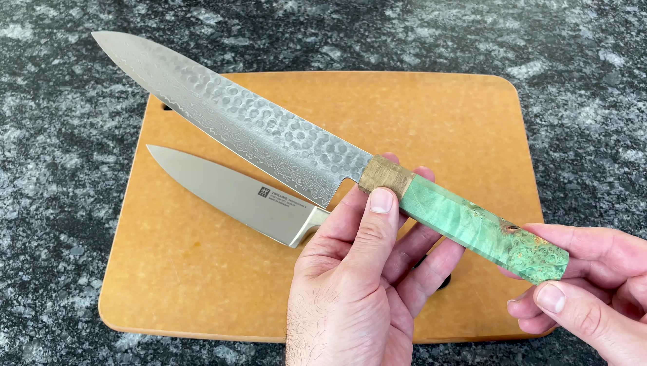 A Japanese knife demonstrating its lightweight design