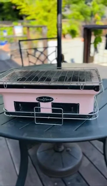 Overall shot of the grill in use; a positive closing shot