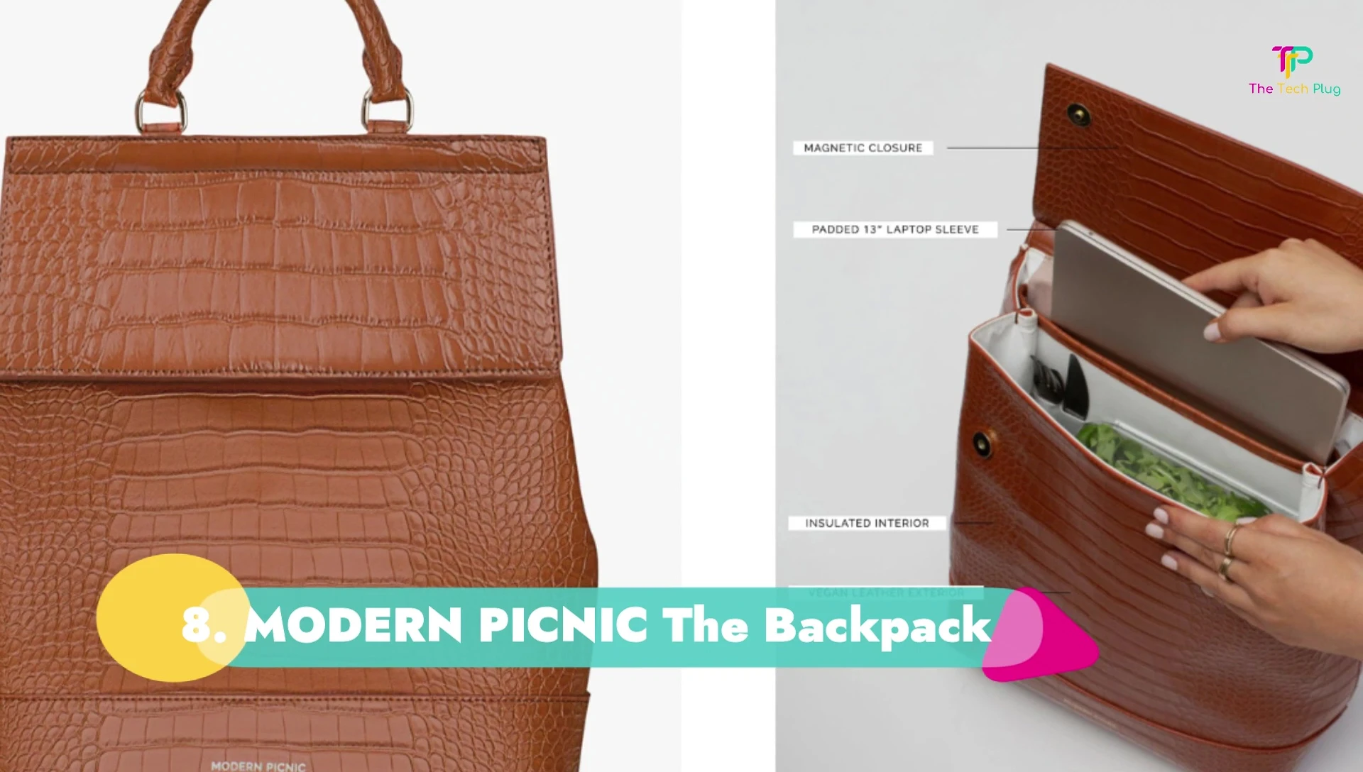The Modern Picnic Backpack showcasing its hands-free design.