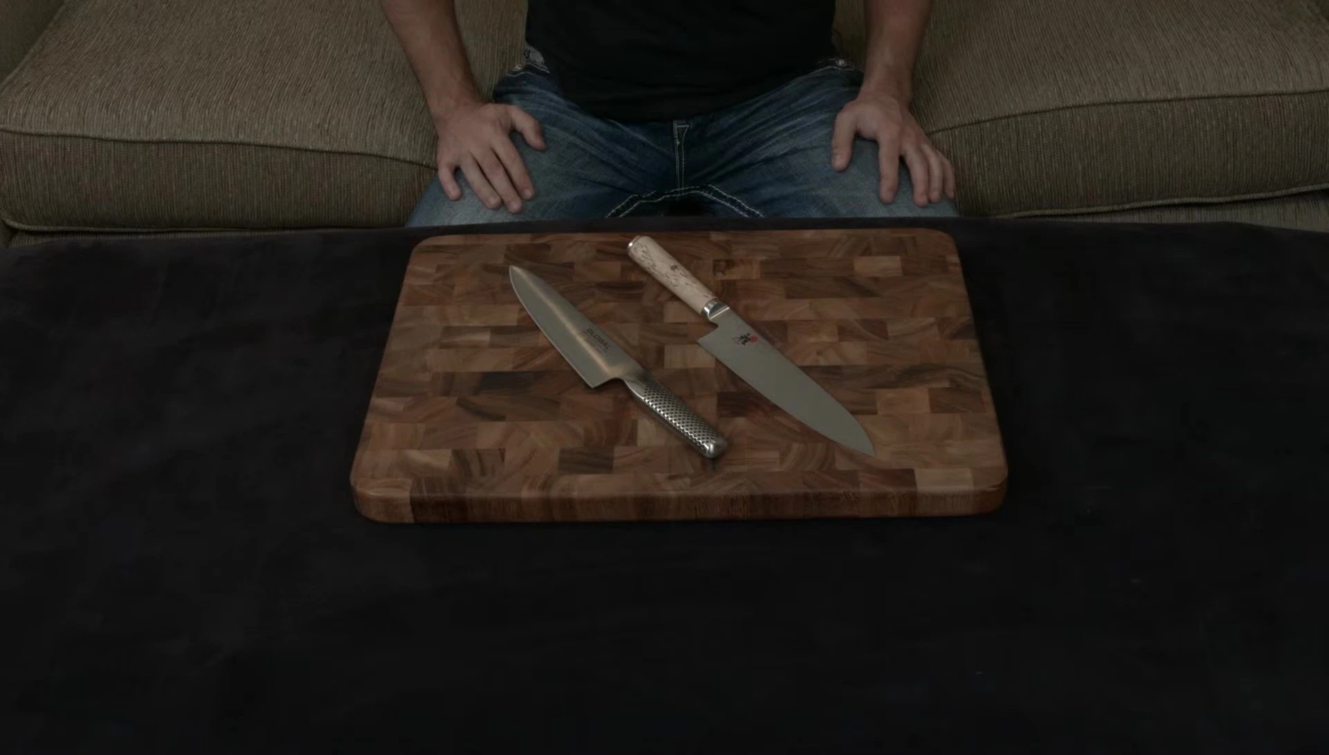 Comparison shot of the blade angles.