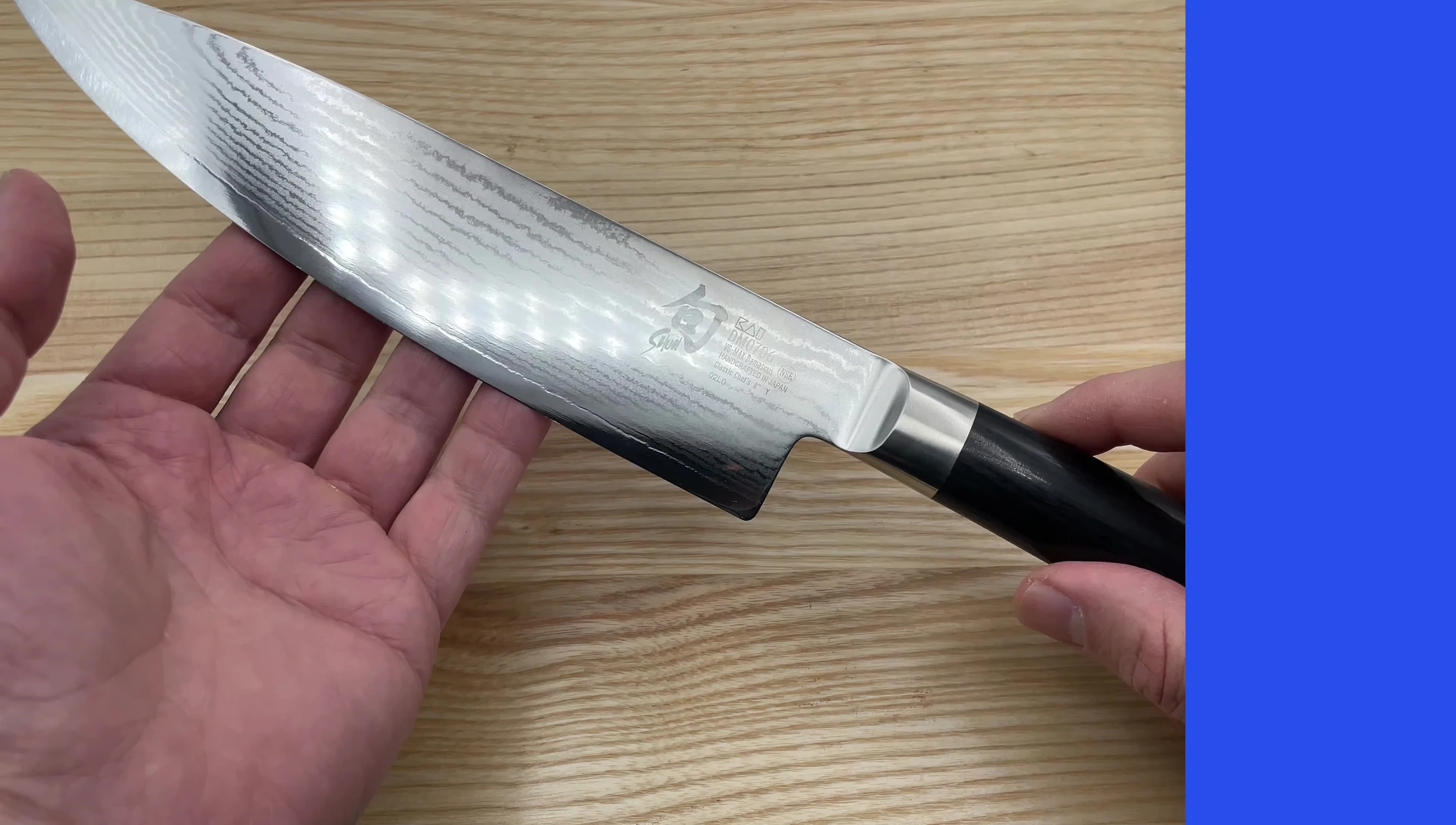 Shun logo and knives