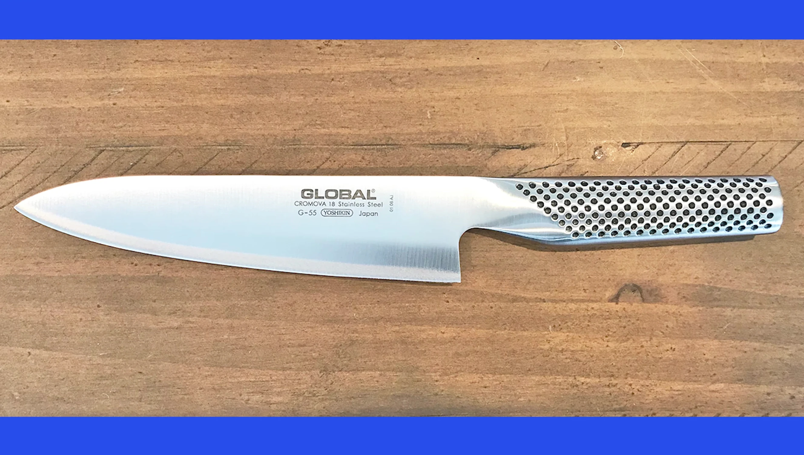 Global logo and knives