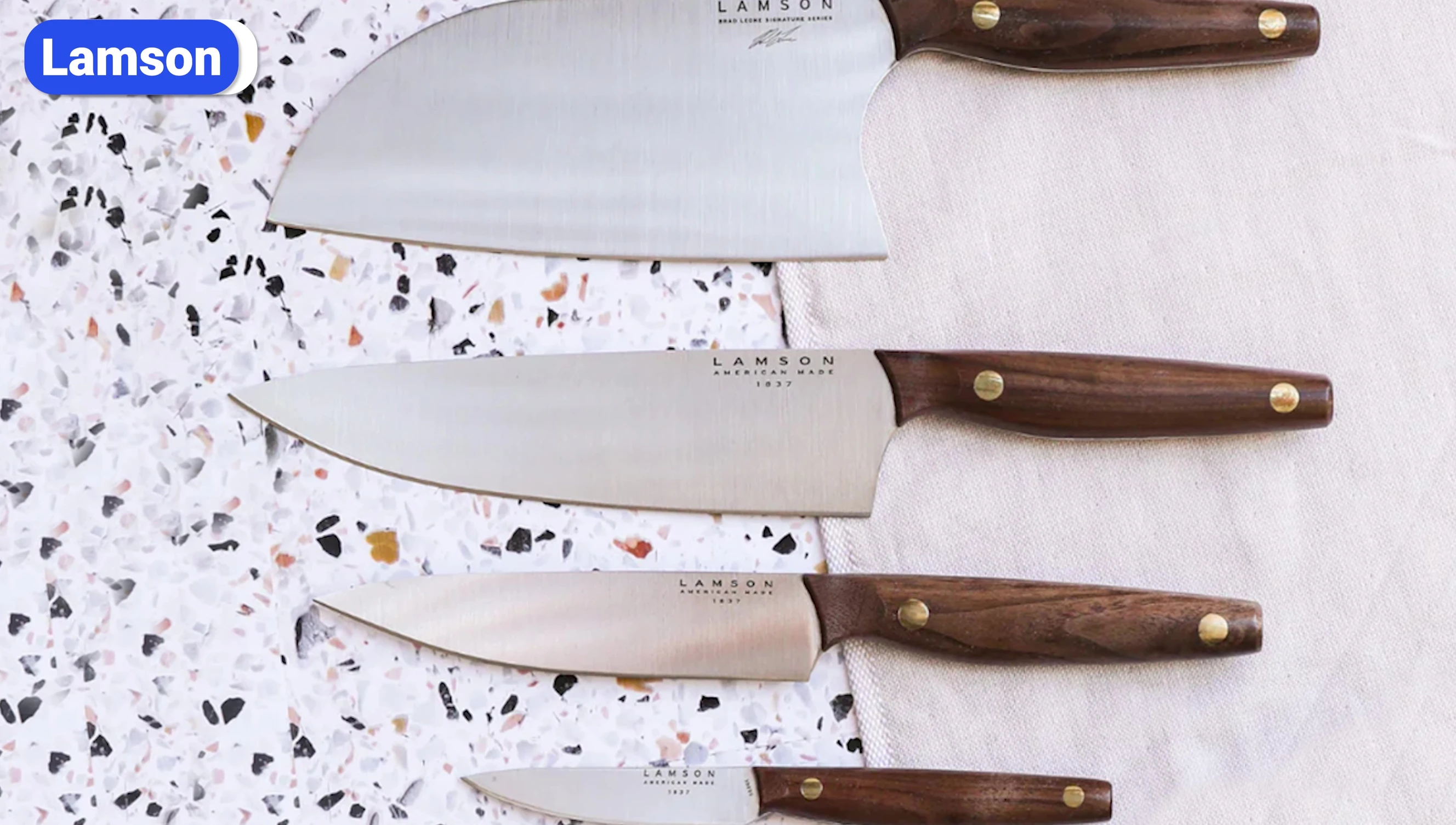 Lampson logo and knives
