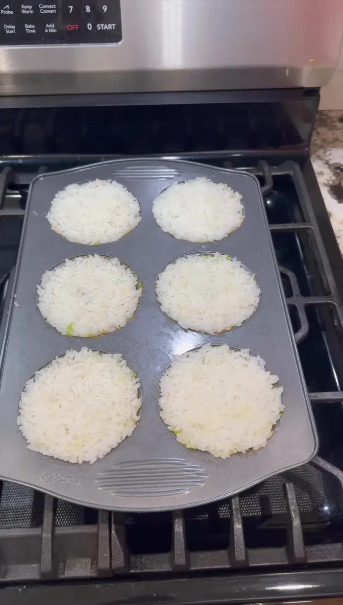 Once chilled, flip the mini cakes onto a cutting board.