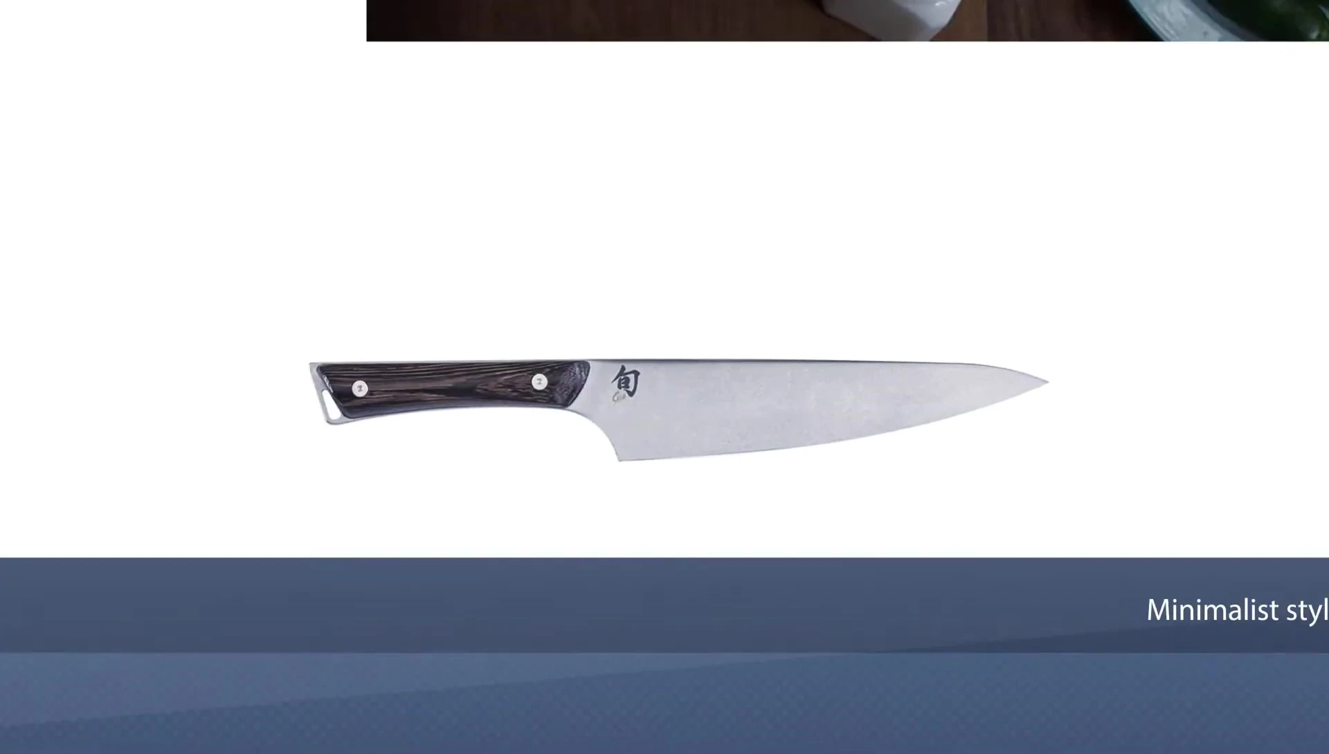Shun Kanso knife displayed