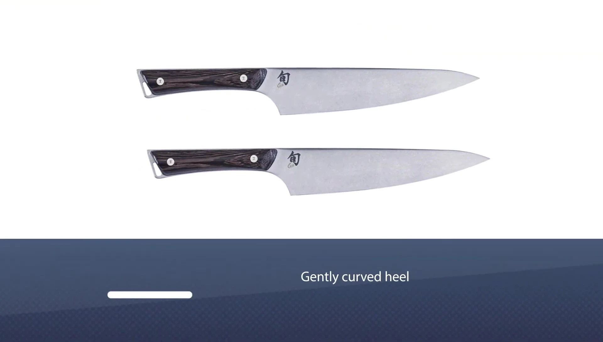 Hand holding the Shun Kanso knife