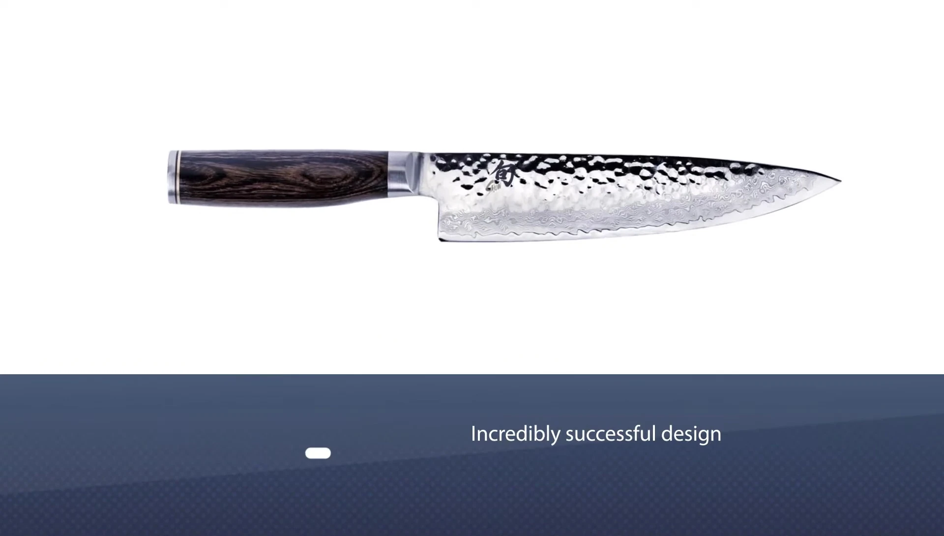 Shun Premier knife showcasing the Tsuchime finish