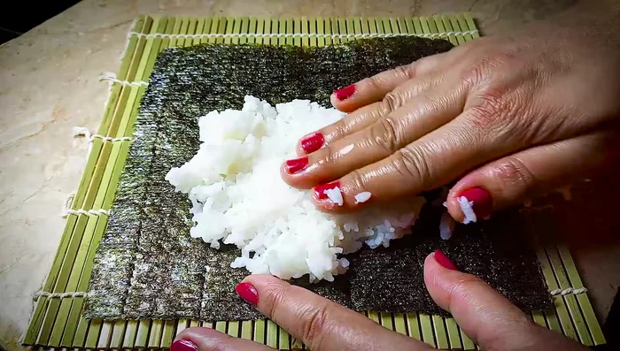 Serve both sushi rolls with sweet soy sauce, wasabi, ginger pickle, and soy sauce.