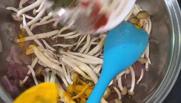 Finish cooking the dish. The specifics of how to know when it's done are missing.