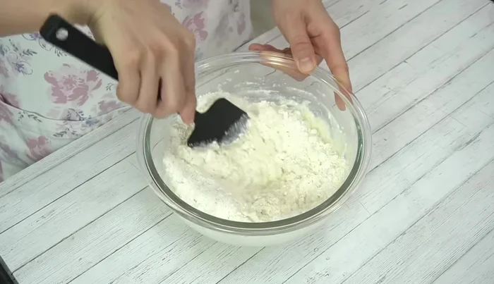 Add pancake mix and mix well with a rubber spatula, ensuring no flour remains.