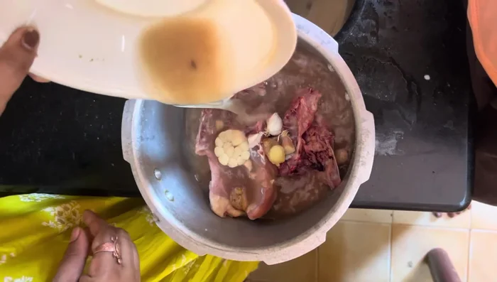 Add enough water to the cooker (a little extra, as it will reduce during boiling).