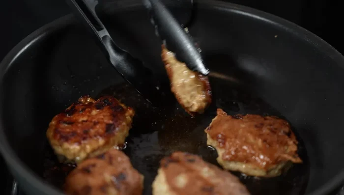 Coat the Tsukune with the sauce.
