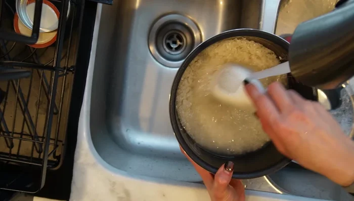 Add water or broth and simmer. Add enough water or broth to cover the ingredients, bring to a simmer, partially cover and let it simmer gently. Stir occasionally to prevent sticking to the bottom.