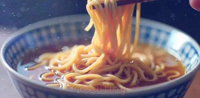 Make the noodles: Combine high gluten flour, salt, and kansui. Knead, rest for at least an hour, then roll and cut.