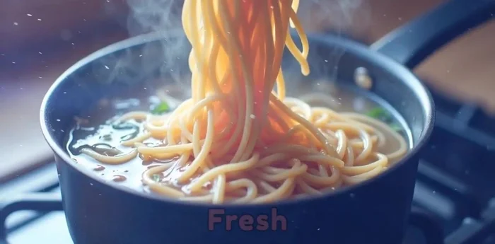Cook noodles in rapidly boiling water for 1-2 minutes until firm.