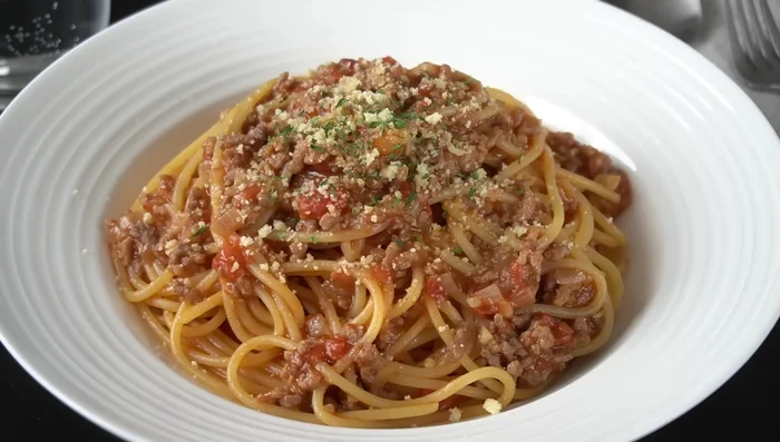 Serve and garnish with Kona cheese and parsley.