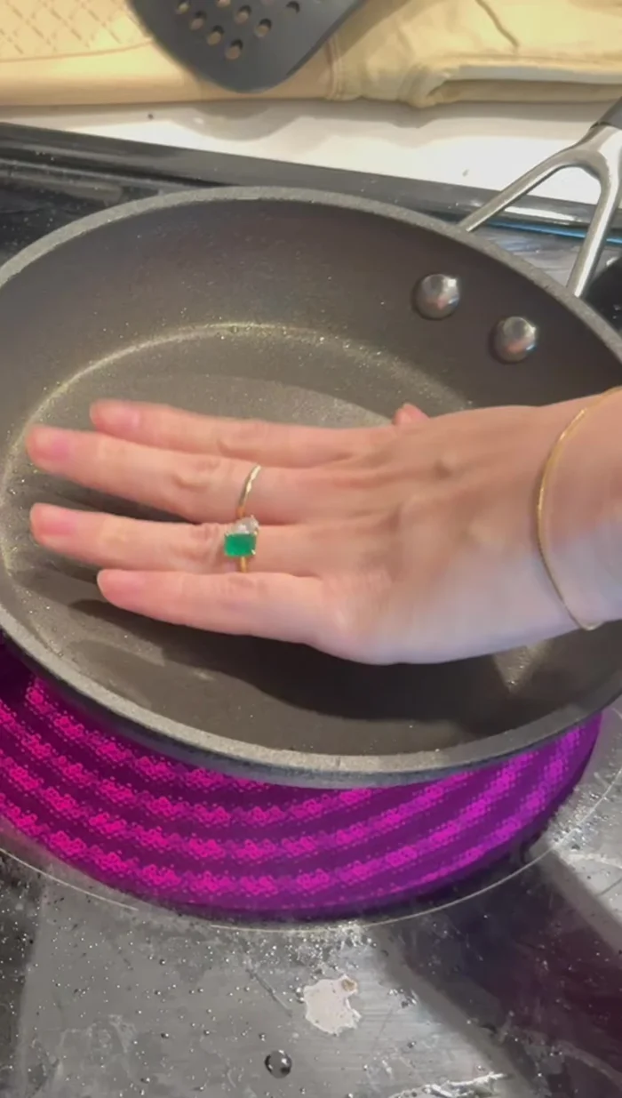 Heat up your pan.