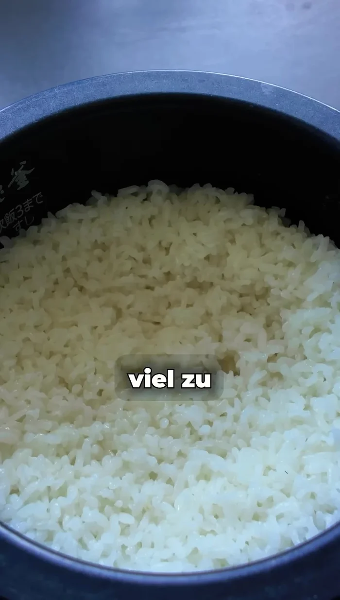 Let the cooked rice cool slightly.