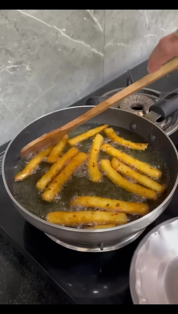 Fry in medium-hot oil until golden brown.