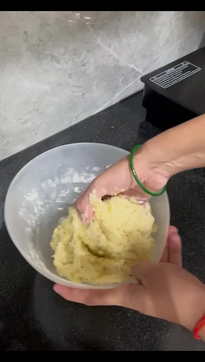 Knead the mixture well, similar to making dough.