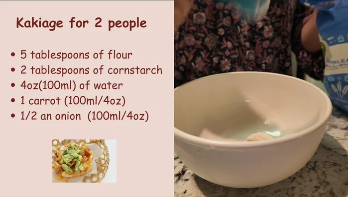 In a bowl, combine 5 tablespoons of flour, 2 tablespoons of corn starch, and 4 oz of water. Stir well.