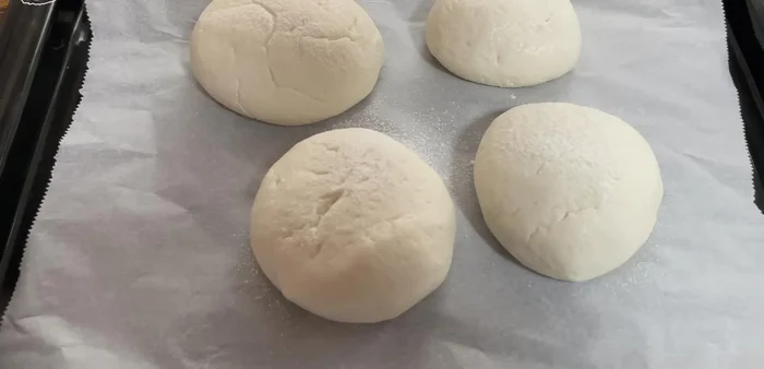 Optionally, sprinkle some rice flour on top of the dough.