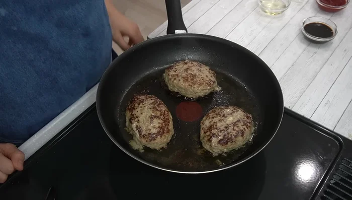 Check doneness by inserting a bamboo skewer; if the juices run clear, the patties are ready. If not, cook a little longer.